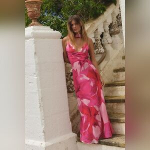 FOULARD PRINT LONG DRESS SIZE XS